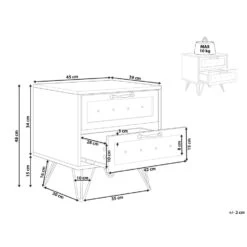 Beliani Bijzettafel ARKAN - Donkere Houtkleur Vezelplaat -Beliani 9eba7233f5914044a07b1d603cc15660