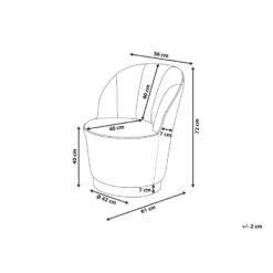 Beliani Fauteuil ALBY - Blauw Fluweel -Beliani a15c346076ad4035bd4257945c94283c