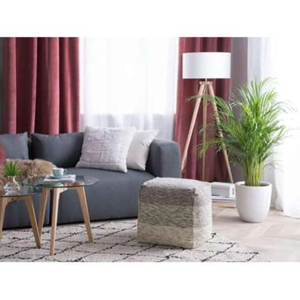 Beliani Poef HIRRI - Grijs Katoen Beliani Poef HIRRI - Grijs Katoen -Beliani a2da3ac31b1547d0abcd749ad1f37b36