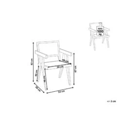 Beliani Eetkamerstoel WESTBROOK - Zwart Mahoniehout -Beliani a304b591bc33464599268c77a6969974