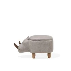 Beliani Dierenhocker RHINO - Grijs Kunstleer -Beliani a880043f60ab4b8ab06956fcbfe4cf39