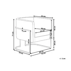 Beliani Fauteuil SIRKKA - Grijs Fluweel -Beliani aa9eb4f1930e4ef6a36f79274a1b5615 1