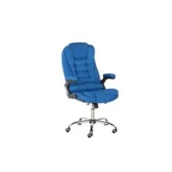 Beliani Bureaustoel ROYAL - Blauw Polyester -Beliani aaa982f23f8b4eab9baffbf525791bf9