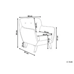 Beliani Fauteuil BODO - Blauw Fluweel -Beliani aab893f2054e4cd88a2b5f571b95b985 1