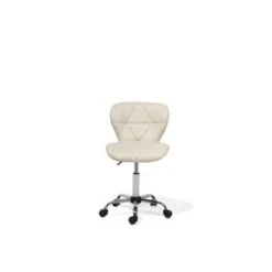 Beliani Bureaustoel VALETTA - Beige Kunstleer -Beliani ab0f1e492be64e46bf4c02d6108cbc9c
