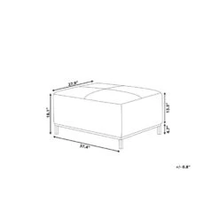 Beliani Ottomaan OSLO - Beige Leer -Beliani ab7221b001a3482c9bfe3b282950ca04