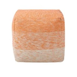 Beliani Poef HIRRI - Oranje Katoen 5 Beliani Poef HIRRI - Oranje Katoen -Beliani aeede6e5a6ba4264be5c811b437850a8