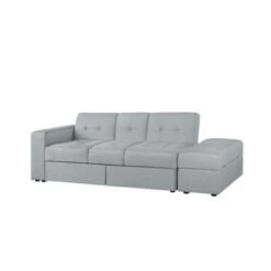 Beliani Driezitsbank - FALSTER Grijs Polyester -Beliani b1218d11bf1349b3ab08664301d77784