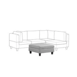 Beliani Ottomaan FEVIK - Grijs Polyester -Beliani b2cd39a702d5487f82d16e946b30fcf6