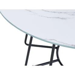 Beliani Salontafel BERNIE - Wit Veiligheidsglas -Beliani b4eedbb682e747f99faa7fbc1d235fda