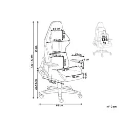 Beliani Gamestoel WARRIOR - Blauw Polyester -Beliani b6e03ac7229542c4b91833f9587c4c86 1