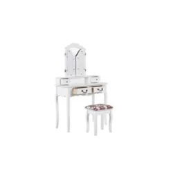 Beliani Kaptafel FLEUR - Wit Mdf -Beliani bb4379f040454305bed7d47df87768ae