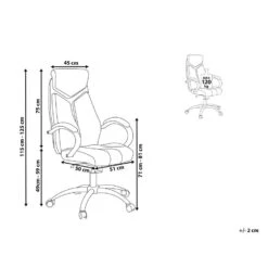 Beliani Bureaustoel FORMULA - Zwart Kunstleer -Beliani bc80e0c800664134bf7cbfafce62d3bf