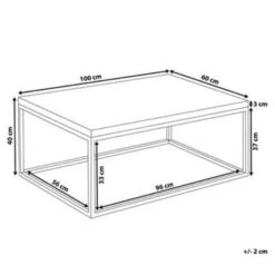 Beliani Salontafel PROVO - Lichte Houtkleur Teakhout -Beliani bcc875f1d64e4def9fbf19ed74330fd1