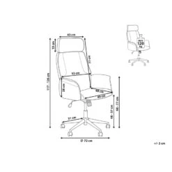 Beliani Bureaustoel PILOT - Beige Polyester -Beliani c4c300601286475e9aef1218a1bd3177