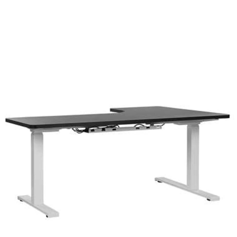 Beliani Verstelbaar Bureau DESTIN - Zwart Spaanplaat Beliani Verstelbaar Bureau DESTIN - Zwart Spaanplaat -Beliani c53edef2e768468a90935515f5df5e2b