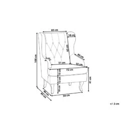 Beliani Oorfauteuil ALTA - Groen Fluweel -Beliani c613c8286ff74cb9a702831023c75fff 1
