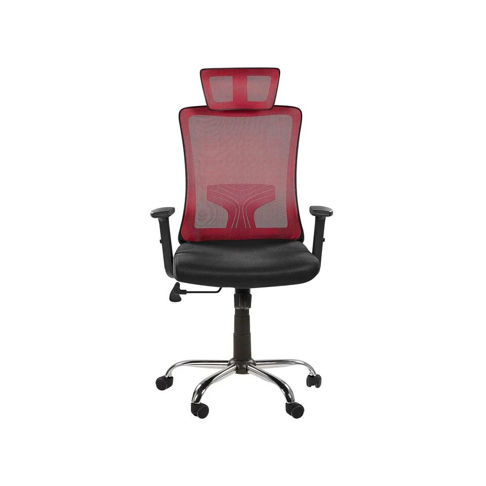 Beliani Bureaustoel NOBLE - Rood Polyester Beliani Bureaustoel NOBLE - Rood Polyester -Beliani c69e98e710fa4929b420c4ab886aa274