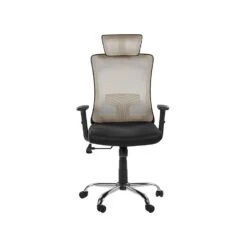 Beliani Bureaustoel NOBLE - Grijs Polyester -Beliani c82454beb2c3473c88d40ed61d71fbc0
