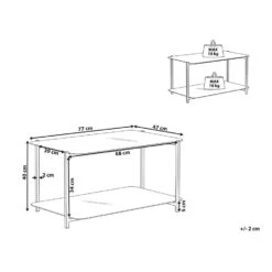 Beliani Salontafel GLOSTER - Zwart Veiligheidsglas 4 Beliani Salontafel GLOSTER - Zwart Veiligheidsglas -Beliani c834bf05b9594c17bd8f6f64c62f3a83