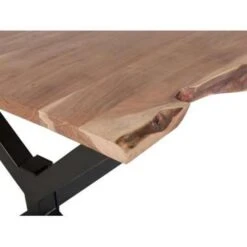 Beliani Eettafel VALBO - Lichte Houtkleur Acaciahout -Beliani c8824448e0e24a519bd981b46c9ddcf6
