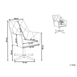 Beliani Fauteuil VAKSALA - Grijs Fluweel -Beliani c9a2294f583e4dc694b499826ddb80b6 1