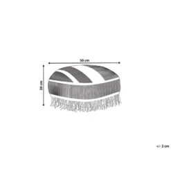 Beliani Poef OULAD - Wit Katoen -Beliani c9d4b0627fcb4050982ed72e7022482d