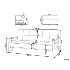 Beliani Slaapbank - TJORN Beige Polyester -Beliani ca7085d3a1f64eaeaed2447b954f77dd
