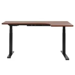 Beliani Verstelbaar Bureau DESTIN - Donkere Houtkleur Spaanplaat 5 Beliani Verstelbaar Bureau DESTIN - Donkere Houtkleur Spaanplaat -Beliani cbd9d25438e14eae879a63ae5426e515