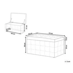 Beliani Ottomaan MICHIGAN - Zwart Kunstleer -Beliani cd2defedb4084bf8ad4e4c381656757b