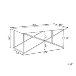 Beliani Salontafel EMPORIA - Wit Veiligheidsglas -Beliani d496fcd86e4141398414b7e86cbed426