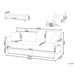 Beliani Driezitsbank - LUCAN Groen Fluweel -Beliani da346fc82e324e649c3b5d4b31576ae9 2