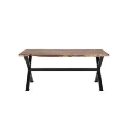 Beliani Eettafel VALBO - Lichte Houtkleur Acaciahout -Beliani da5b0c4a3b45469c8813e82558c164d1