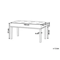 Beliani Hocker YORKTON - Blauw Fluweel -Beliani e29d5bc3888e4c8fb1d6a742792551d5 2