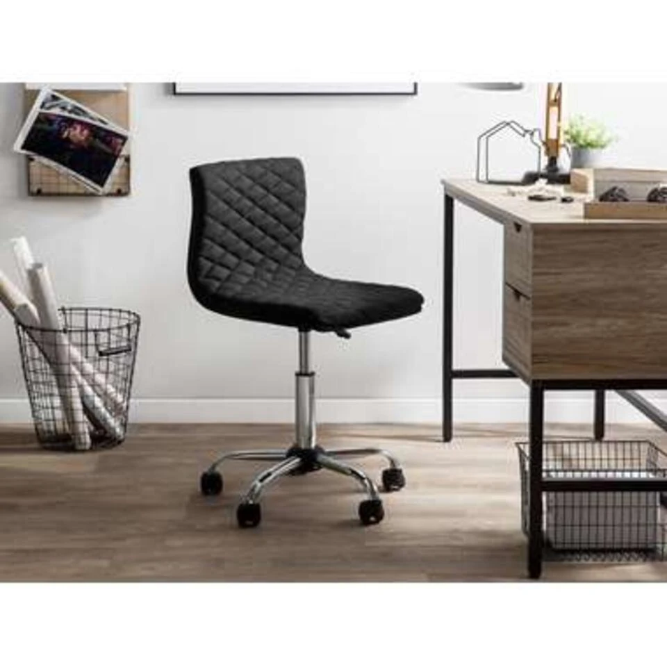 Beliani Bureaustoel ORLANDO - Zwart Polyester Beliani Bureaustoel ORLANDO - Zwart Polyester -Beliani e3c6369bcf664599af891b1a8c5b31f5