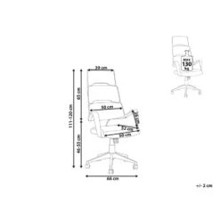 Beliani Bureaustoel GRANDIOSE - Zwart Polyester -Beliani e57a0cc46992482c83e158862dc0f91c 2
