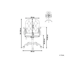 Beliani Bureaustoel PRINCESS - Grijs Fluweel -Beliani e7703a1c0f86458e889c059792d61f67