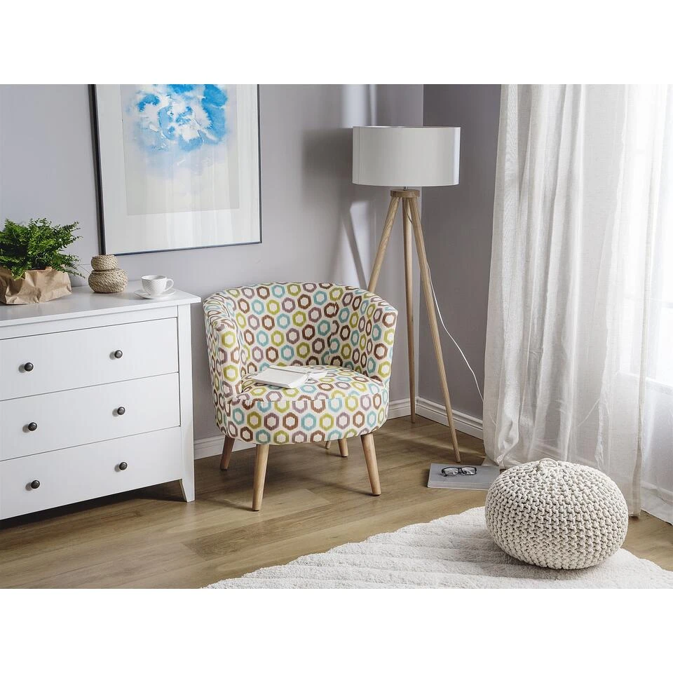 Beliani Fauteuil ODENZEN - Multicolor Polyester Beliani Fauteuil ODENZEN - Multicolor Polyester -Beliani ee26872a78ee42d1825a892f75a19779