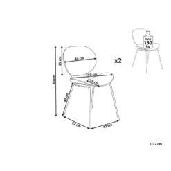 Beliani Eetkamerstoel SHONTO - Grijs Polypropyleen -Beliani ee4b7a2437d947dea689642c26ffe9b7 1