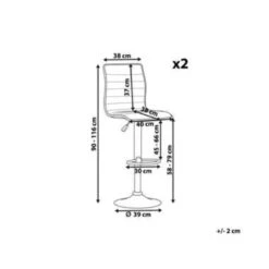 Beliani Barkruk LUCERNE - Zwart Kunstleer -Beliani ee5c71135c20442abb07606db99382b5