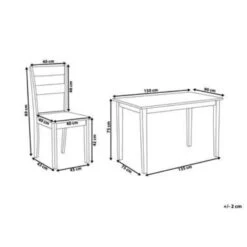 Beliani Eetkamerset GEORGIA - Zwart Rubberhout 5 Beliani Eetkamerset GEORGIA - Zwart Rubberhout -Beliani ee6c24e76cb941d08ba1f9265387ea08