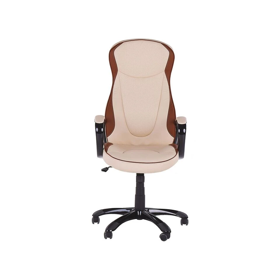 Beliani Bureaustoel FELICITY - Beige Kunstleer Beliani Bureaustoel FELICITY - Beige Kunstleer -Beliani efd1afe8824c47a096778fbd658b540e